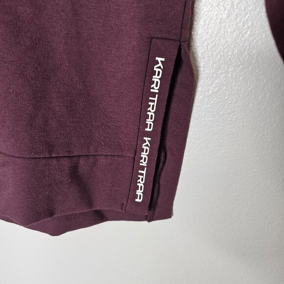 Kari Traa Size Medium Pink Burgundy Astrid Hoodie Pull Over Sweater Color Block - Picture 4 of 7